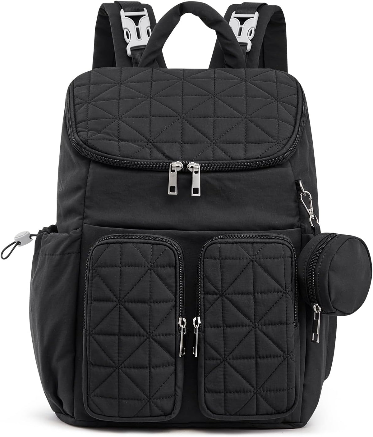 Diaper Bag Backpack for Moms Dads Travel Baby Bag with Pacifier Case & Insulated Pockets,Black
