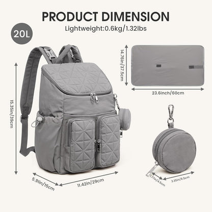 Diaper Bag Backpack for Moms Dads Travel Baby Bag with Pacifier Case & Insulated Pockets,Black