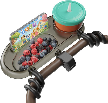 3 in 1 Universal Stroller Snack Tray with Cup & Phone Holder