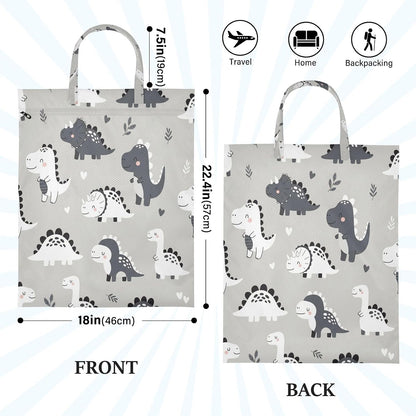 Dinosaurs Hearts Waterproof Travel Laundry Bag Easy Care Set of 2