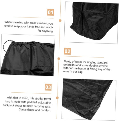 Stroller Travel Bag for Airplane Gate Check Water Resistant Heavy Duty Storage with Comfortable Dual Shoulder Straps Compatible with Single and Double Strollers Protects From