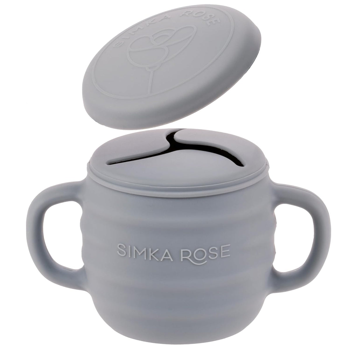 Silicone Snack Cups for Toddlers - Spill Proof Baby Snack Container with Lid for Easy Travel - Unique 3 Flap Design to Control Messes - Wide for Easy Access and Handles for Toddler Eating