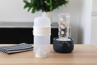 BEABA Fast Baby Bottle Warmer, Baby Food Warmer, Warm Infant Formula and Breastmilk in Just 2 Mins, Fits All Baby Bottle Sizes, Baby Essentials, Midnight