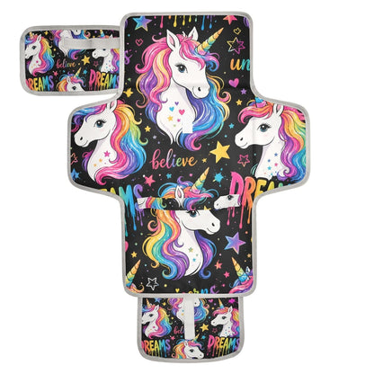 Unicorns Dreams Design Portable Diaper Changing Pad Nursery