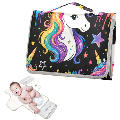 Unicorns Dreams Design Portable Diaper Changing Pad Nursery