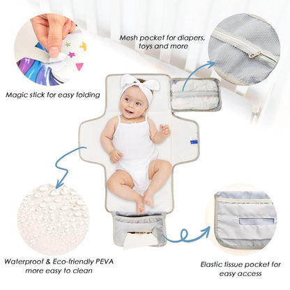 Unicorns Dreams Design Portable Diaper Changing Pad Nursery
