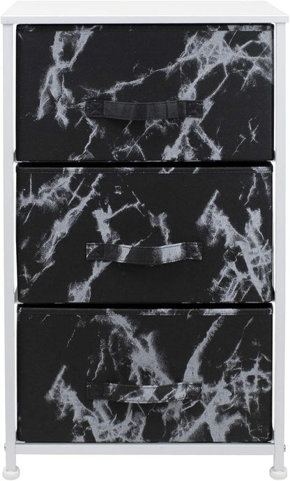 Nightstand, 5-Drawer Tall Chest for Bedroom, Wood Top (Gray Wood)