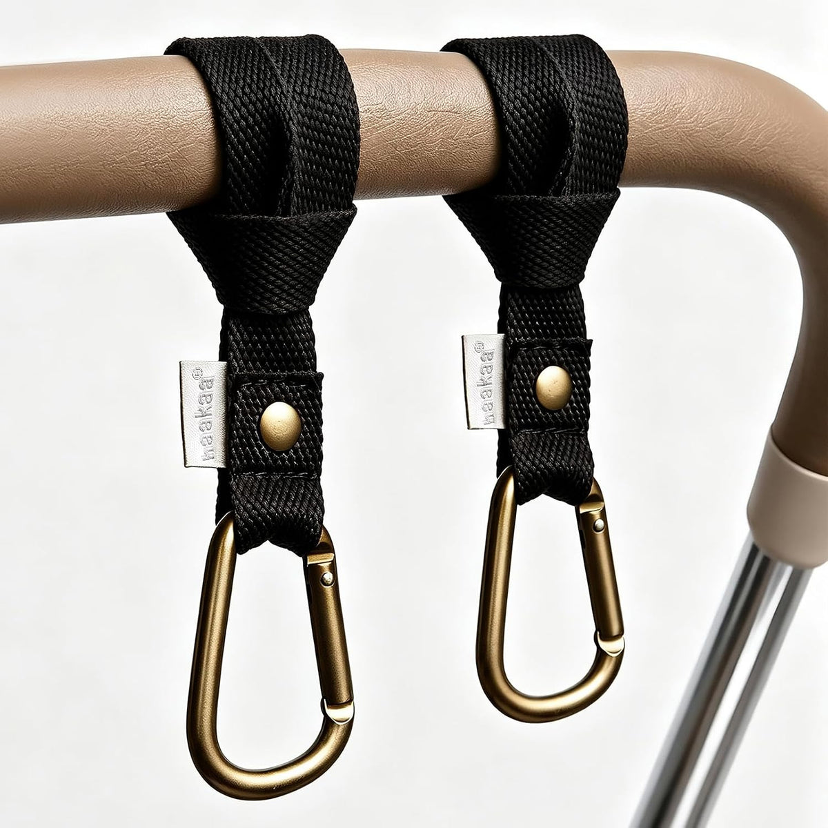 Baby Stroller Hooks for Bags, Black(2 Pack)- Simple to Use, Non-Slip