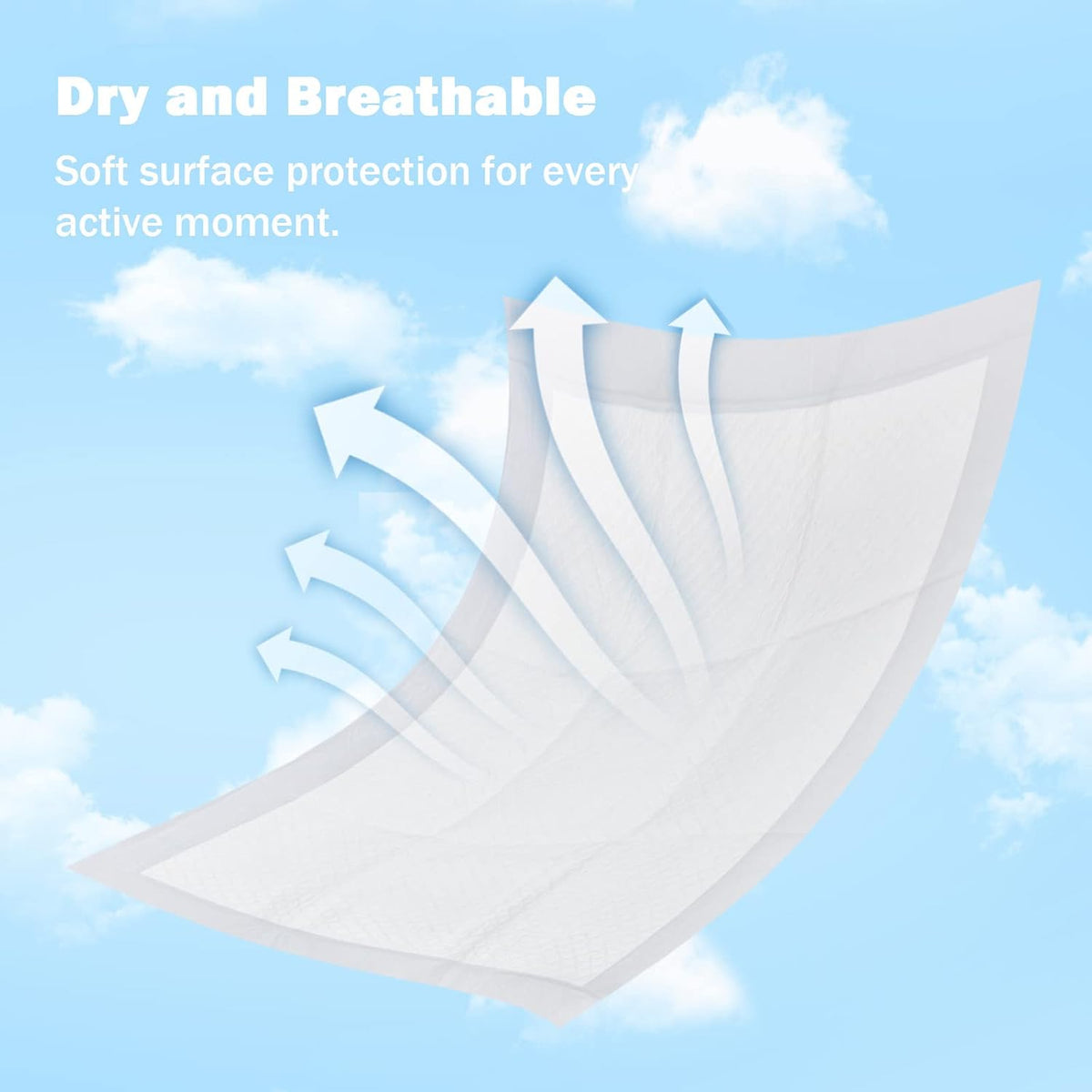 Disposable Changing Pad Liners for Baby 17 x 13 Inches (50 Pack) Waterproof Underpads Soft Non-Woven Fabric Breathable Changing Pad for Changing Table - White