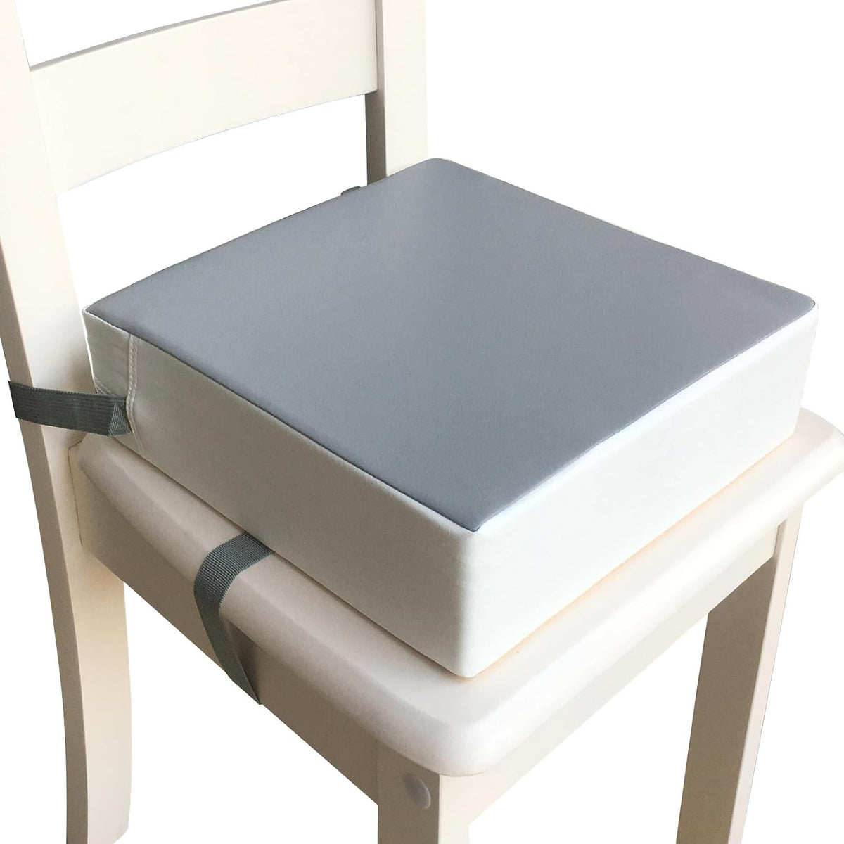 Toddler Booster Seat for Dining Table,PU Waterproof Kids Booster Seat for Table with Adjustable Straps,Non-Slip Bottom Booster Cushion for Kitchen Chair