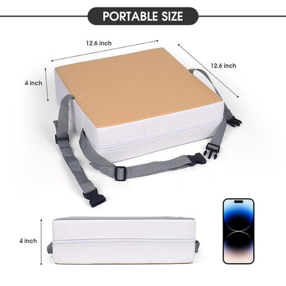 Toddler Booster Seat for Dining Table,PU Waterproof Kids Booster Seat for Table with Adjustable Straps,Non-Slip Bottom Booster Cushion for Kitchen Chair