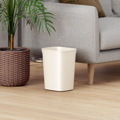 CEROELDA Bathroom Trash Can with Lid, 10L/2.6 Gal Small Garbage Can with Press Top Lid, Slim Plastic Waste Basket for Toilet, Office, Bedroom (Muti 1)