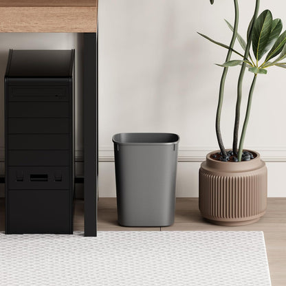 CEROELDA Bathroom Trash Can with Lid, 10L/2.6 Gal Small Garbage Can with Press Top Lid, Slim Plastic Waste Basket for Toilet, Office, Bedroom (Muti 1)