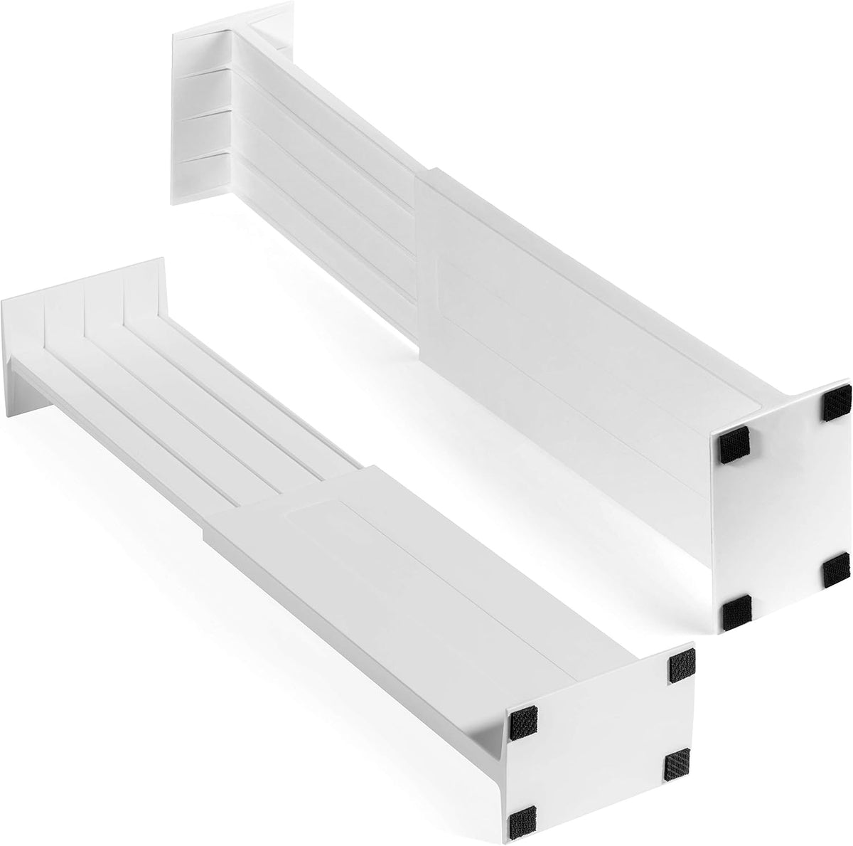 Dresser Drawer Dividers, 4 Pk + 3 Cross Dividers, 4.5" Deep