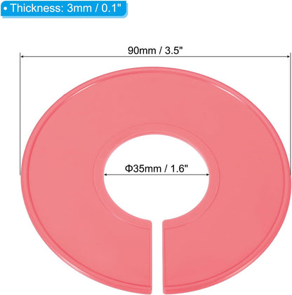 Clothes Dividers, 6 Pack Closet Clothing Rack Size Dividers Blank Labels Sorting Round Separator for Closet, Pink