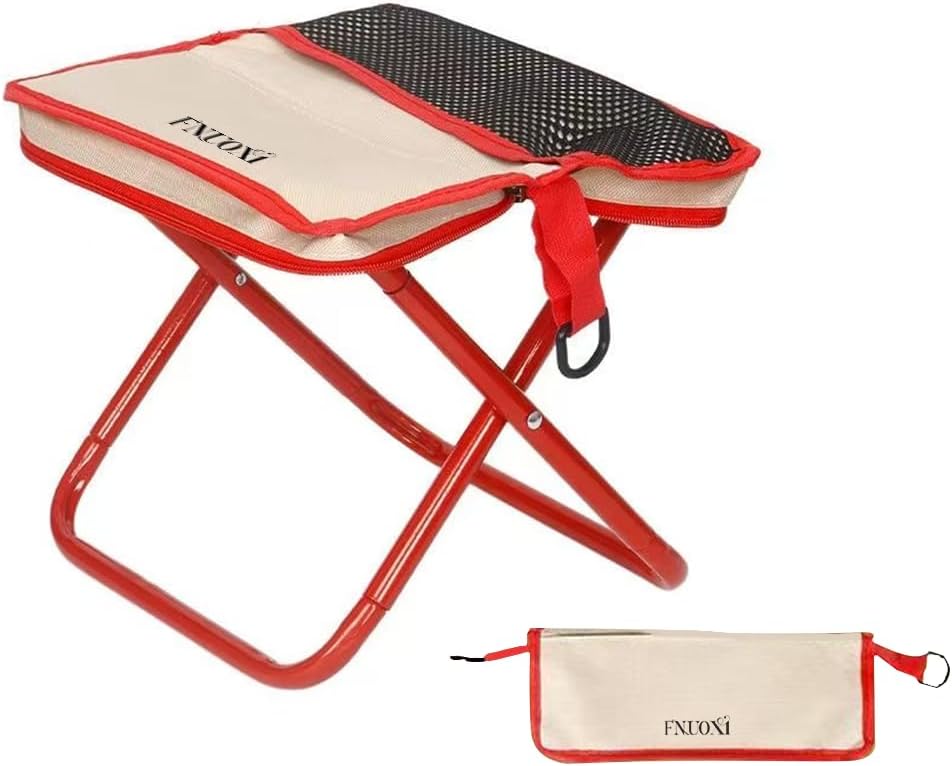 Mini 2-in-1 Folding Stool, Crossbody Bag Chair, Steel Oxford Seat
