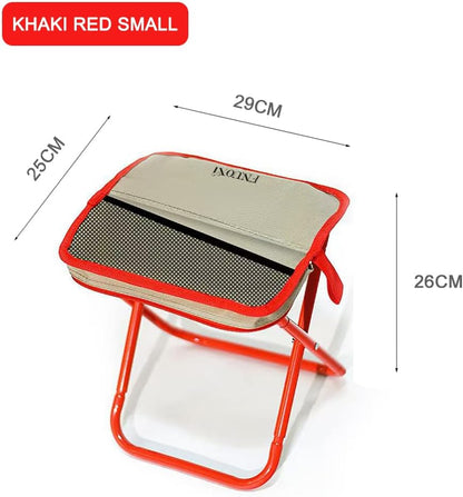 Mini 2-in-1 Folding Stool, Crossbody Bag Chair, Steel Oxford Seat