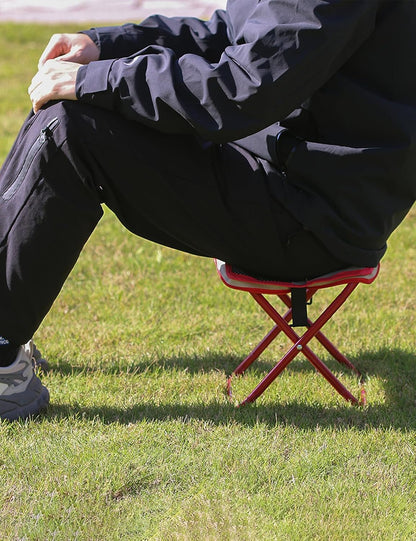 Mini 2-in-1 Folding Stool, Crossbody Bag Chair, Steel Oxford Seat
