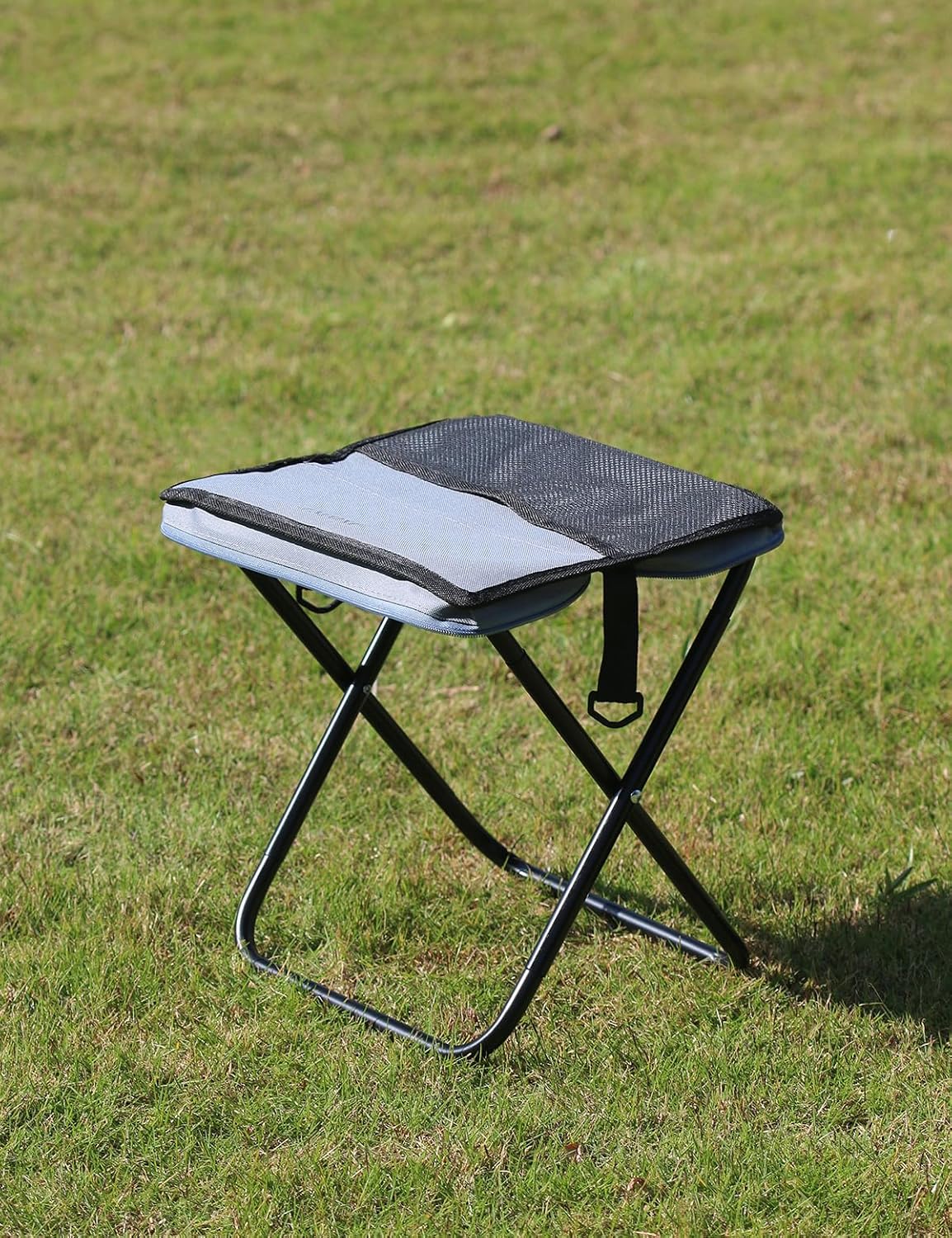 Mini 2-in-1 Folding Stool, Crossbody Bag Chair, Steel Oxford Seat