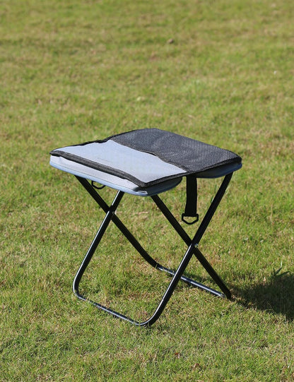Mini 2-in-1 Folding Stool, Crossbody Bag Chair, Steel Oxford Seat
