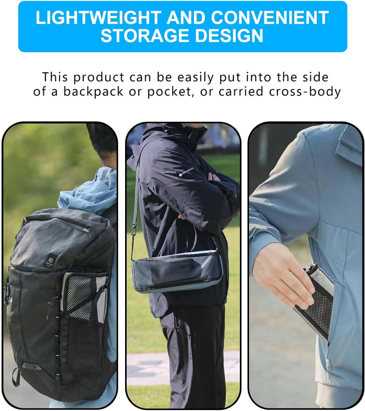 Mini 2-in-1 Folding Stool, Crossbody Bag Chair, Steel Oxford Seat