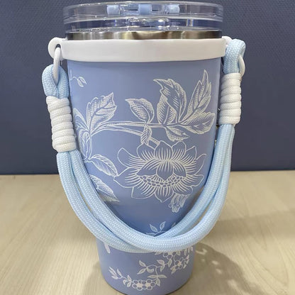 Leak Proof Cup Holder Carrying Strap Travel Hiking Commuter Coffee Mug Protector Water Bottle Strap Travel Cup Sleeve