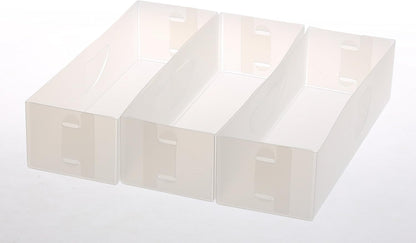 Closet Drawer Organizer for Underwear, Socks, Bras, Ties, Scarves, Foldable Dresser Storage Boxes (Small Drawer Organizers, Set of 3)