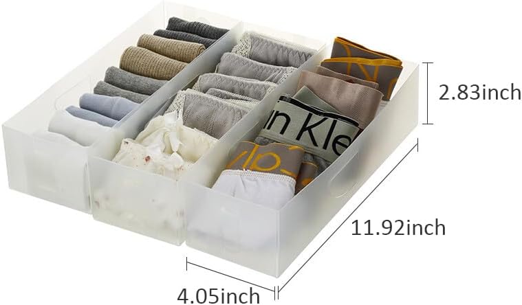 Closet Drawer Organizer for Underwear, Socks, Bras, Ties, Scarves, Foldable Dresser Storage Boxes (Small Drawer Organizers, Set of 3)