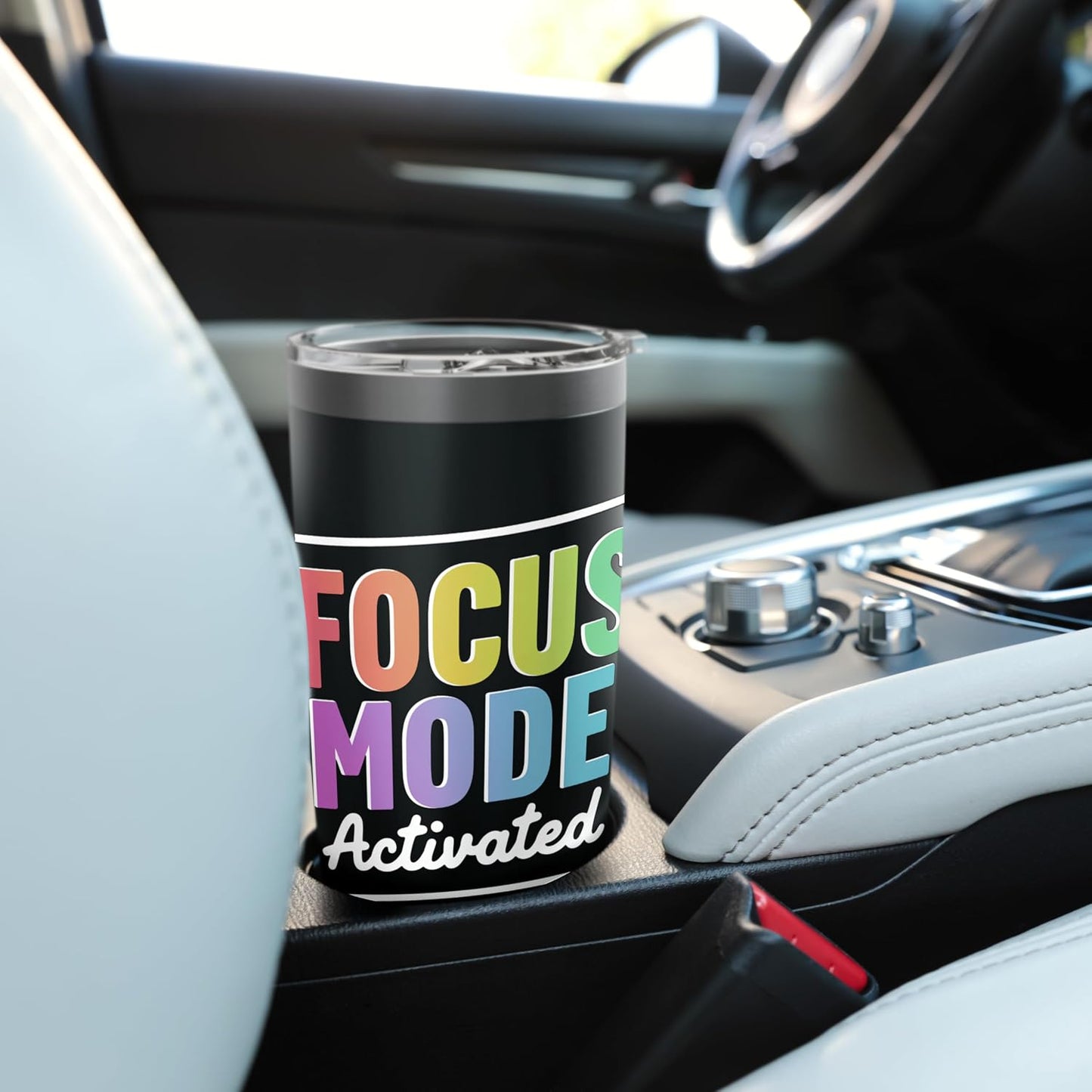 Activated Focus Mode Colorful Quote Stainless Steel Insulated Tumbler