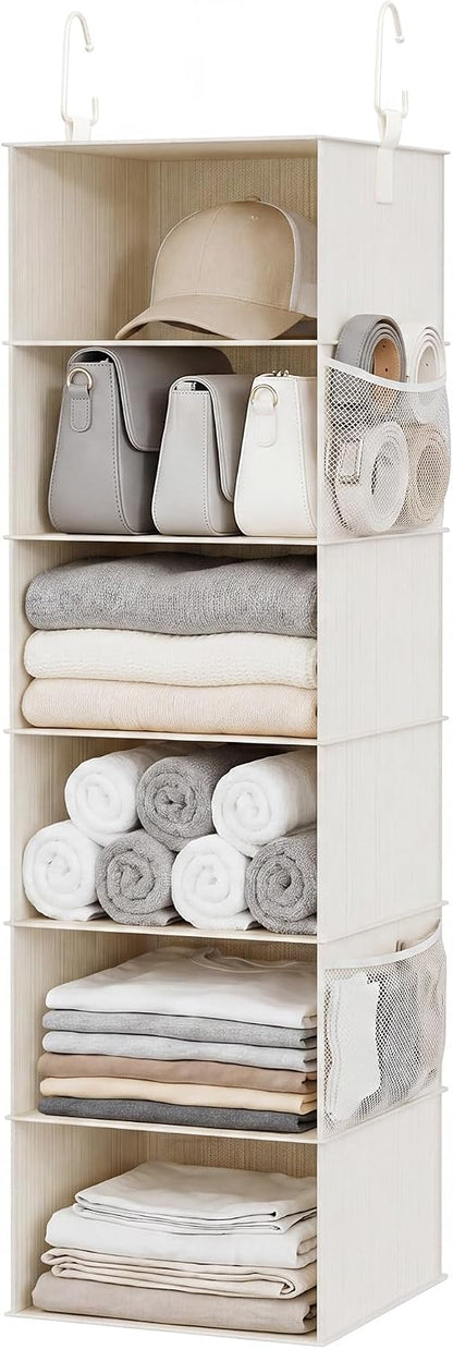 Hanging Closet Organizer for Small Closets, 5 Shelf