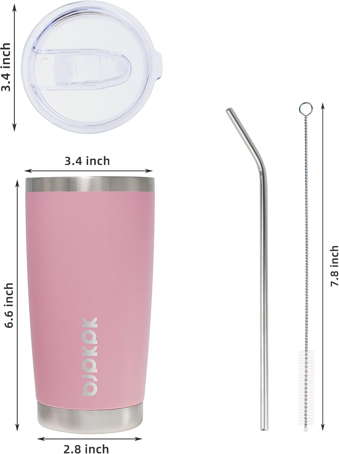 20oz Coffee Tumbler with Lid & Straw, Insulated Stainless Steel Mug | Double Wall Vacuum, Keeps Hot/Cold, BPA Free, Leak Proof, Iced Coffee Cup Fit Car Holder, Travel & Beach, Turquoise - Colors B