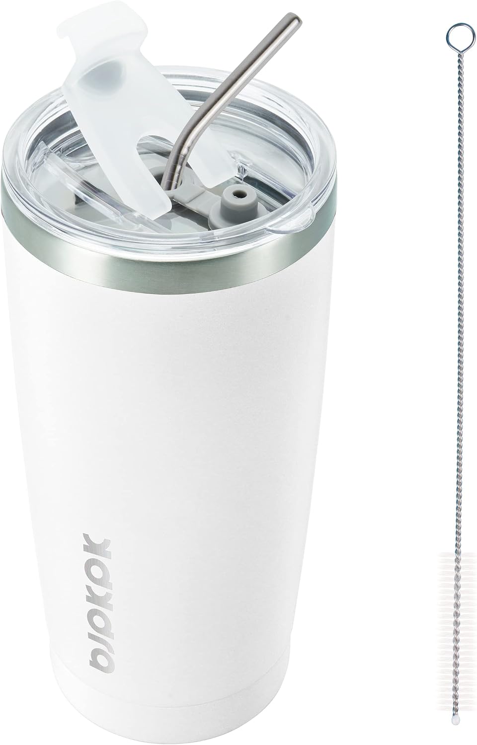 20oz Coffee Tumbler with Lid & Straw, Insulated Stainless Steel Mug | Double Wall Vacuum, Keeps Hot/Cold, BPA Free, Leak Proof, Iced Coffee Cup Fit Car Holder, Travel & Beach, Turquoise - Colors B
