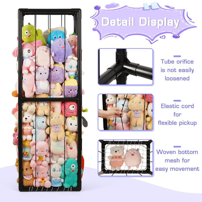 Stuffed Animal Storage Zoo Holder Space Save, PVC Stuffed Animal Organizer