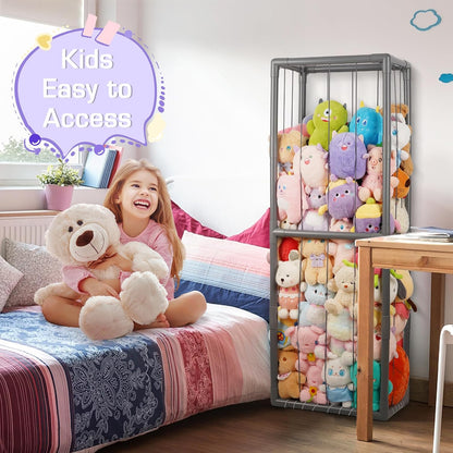 Stuffed Animal Storage Zoo Holder Space Save, PVC Stuffed Animal Organizer