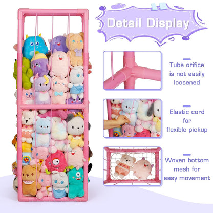 Stuffed Animal Storage Zoo Holder Space Save, PVC Stuffed Animal Organizer
