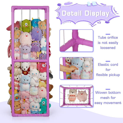 Stuffed Animal Storage Zoo Holder Space Save, PVC Stuffed Animal Organizer