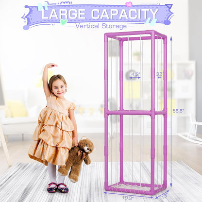 Stuffed Animal Storage Zoo Holder Space Save, PVC Stuffed Animal Organizer
