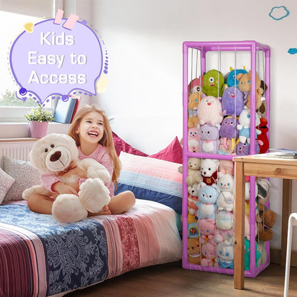 Stuffed Animal Storage Zoo Holder Space Save, PVC Stuffed Animal Organizer