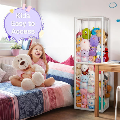 Stuffed Animal Storage Zoo Holder Space Save, PVC Stuffed Animal Organizer