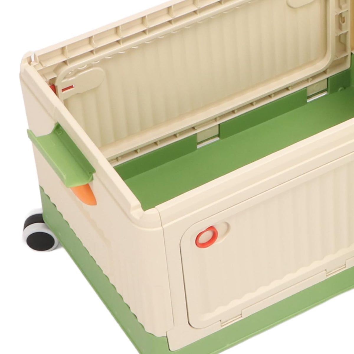 Large Rolling Toy Storage Box with Lid and Wheels, Toy Organizer Bin with Lid for Kids Playroom Bedroom, Building Blocks Container