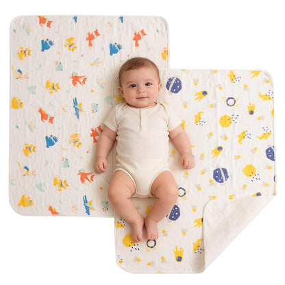 Baby Portable Diaper Changing Pad,Waterproof Changing Mat 2Pcs-27"x35"