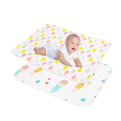 Baby Portable Diaper Changing Pad,Waterproof Changing Mat 2Pcs-27"x35"