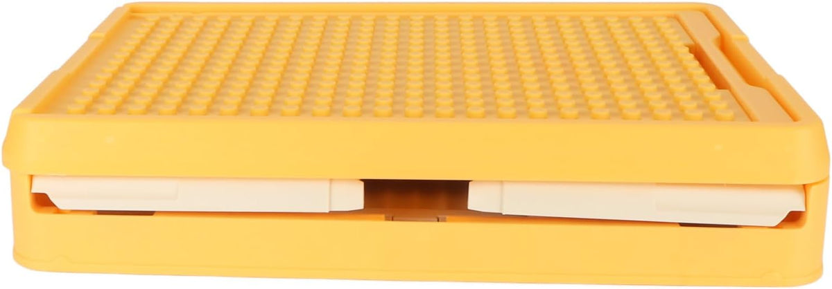 Rolling Toy Storage Bin, Smooth Rolling Wheels Lightweight Foldable Design Toy Organizer with Lid for Building Blocks Books Clothes, Kids Storage Box for Playroom Children Room (Orange)