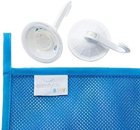 Comfylife Large Bath Toy Organizer – 3 Compartment Bath Toy Holder for Bathtub & Shower – Quick-Dry Mesh with 4 Strong Adhesive Hooks – Kids Toys Storage Net for Bathroom, shower & Tub