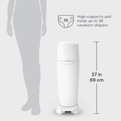 Registry Gift Set | Includes Complete Diaper Pail, 8 Refill Bags, 1 Carbon Filter | Perfect Starter Kit