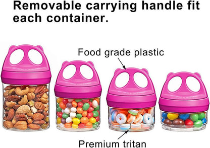 Stackable Food Storage Containers with Twist Lock System - BPA-Free Tritan Containers for Travel, Formula, Protein Powder, Snacks - Leakproof & Dishwasher Safe - 31 oz (Blue)