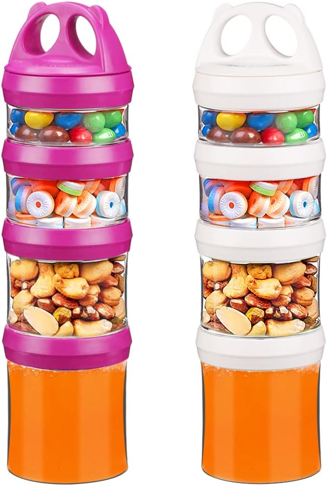 Stackable Food Storage Containers with Twist Lock System - BPA-Free Tritan Containers for Travel, Formula, Protein Powder, Snacks - Leakproof & Dishwasher Safe - 31 oz (Blue)