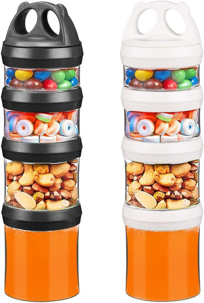 Stackable Food Storage Containers with Twist Lock System - BPA-Free Tritan Containers for Travel, Formula, Protein Powder, Snacks - Leakproof & Dishwasher Safe - 31 oz (Blue)
