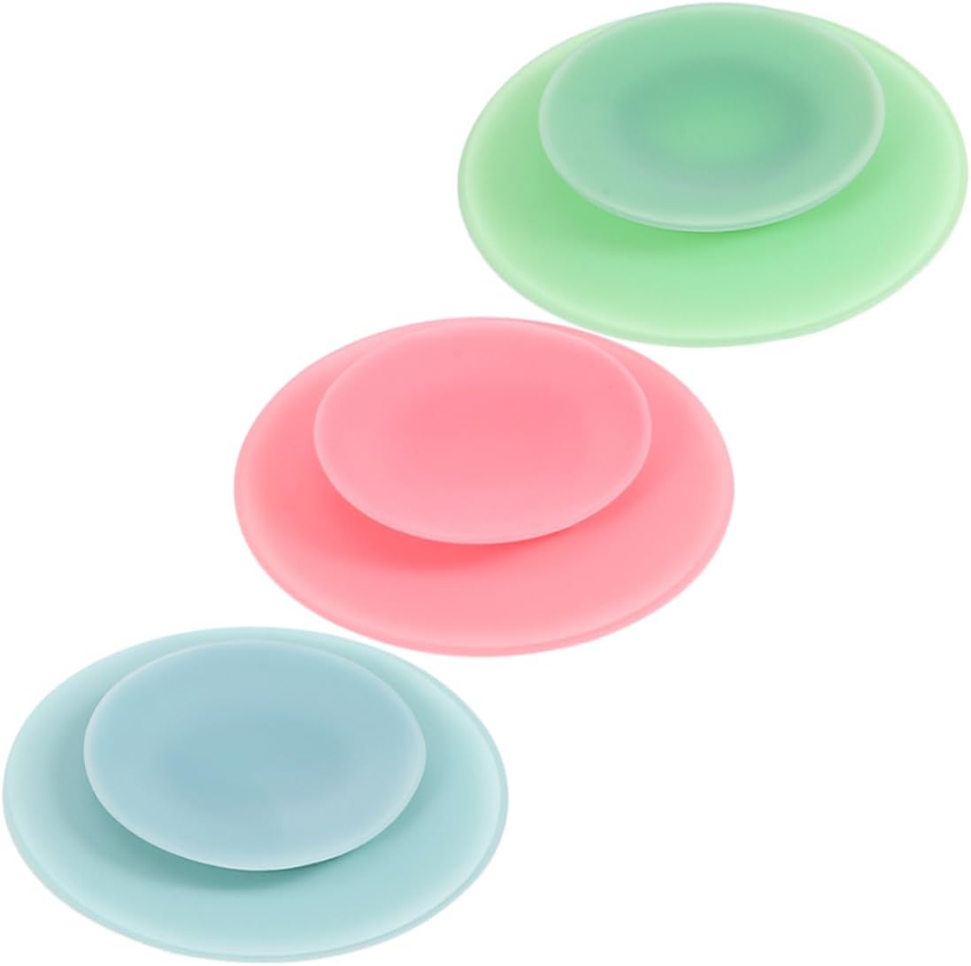 3pcs Double-Sided Suction Cups Wee Sprouts Suction Plates Boy Girl Dishes Silicone Tableware Sucker Ppsu Food Bowl Boys and Girls Plates Silicone Non-Slip Mat Variety of Colors