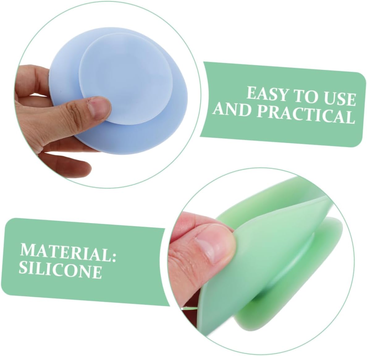 3pcs Double-Sided Suction Cups Wee Sprouts Suction Plates Boy Girl Dishes Silicone Tableware Sucker Ppsu Food Bowl Boys and Girls Plates Silicone Non-Slip Mat Variety of Colors